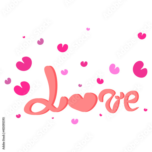 Valentine background with hearts