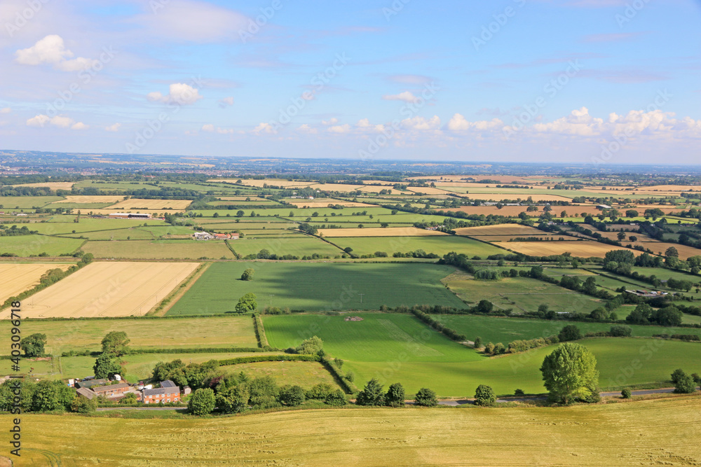 Fields of Wiltshire from Westbury hill	