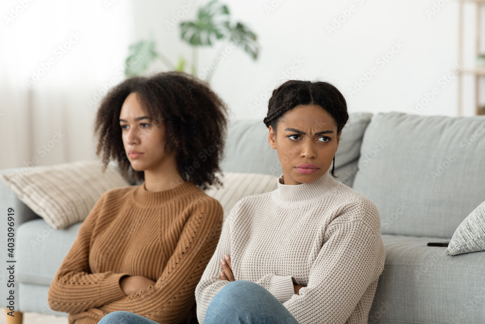 Beautiful women angry with each other, friends have problems Beautiful women angry with each other, friends have problems