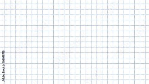 Square maths grid line table blue color zoom in closeup 4k animation footage.  Advertising back to school line grid in a cage. Copy space squared dotted graph table background.