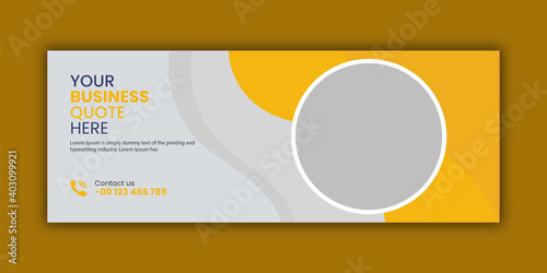 Corporate business facebook cover page timeline Premium Vector
