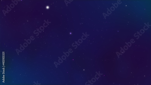 Gradient dark dreamy galaxy background with white shiny glowing stars which stars flying in space. For celebration winter Holidays Happy New Year xmas Merry Christmas concept and as backdrop