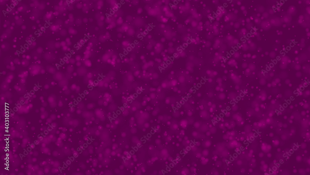 Bokeh bright purple dreamy background with shiny glowing circle which are approaching like champagne bubble. For celebrating winter Holidays and Valentines day concept as backdrop with copy space