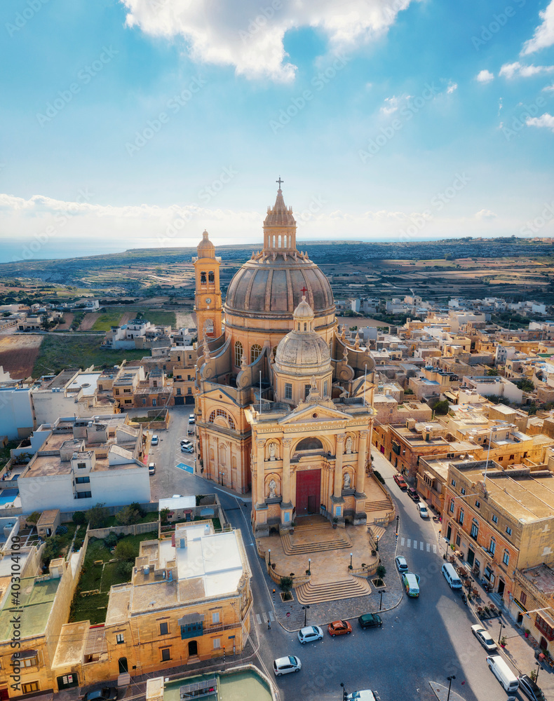 Rotunda St. John Baptist Church on Gozo, Malta, taken in November 2020