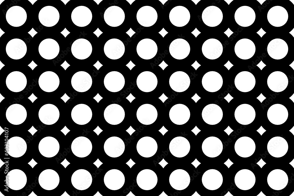 Black and white seamless abstract pattern with circles Black and white seamless abstract pattern with circles
