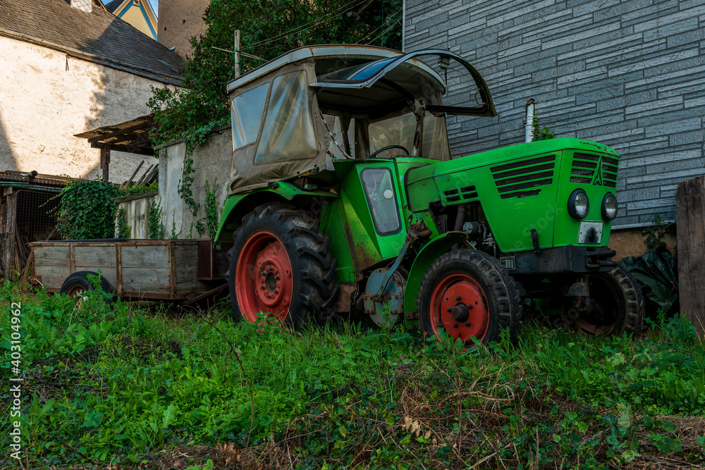 old tractor at the farm