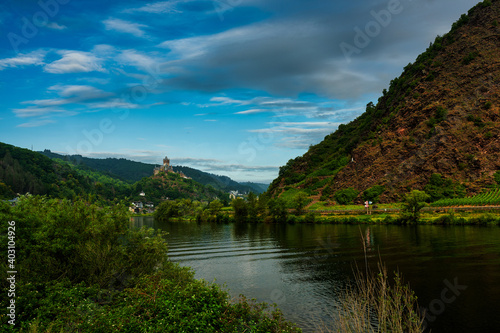 panoramic view of Cochem Castle, Germany.