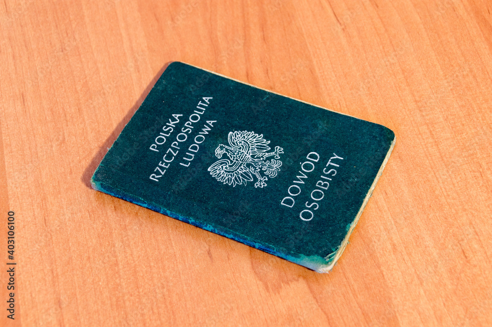 Identity document of Polish People's Republic (Polish: Polska Rzeczpospolita Ludowa, PRL). Identity document of Polish People's Republic (Polish: Polska Rzeczpospolita Ludowa, PRL).