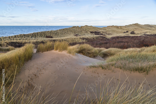 Fototapeta Naklejka Na Ścianę i Meble -  Formby sand dunes seascape