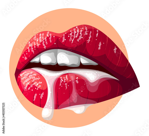 Vector lips in gradient style © Serebrennikov