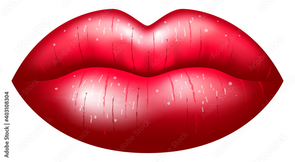 Vector lips in gradient style Vector lips in gradient style