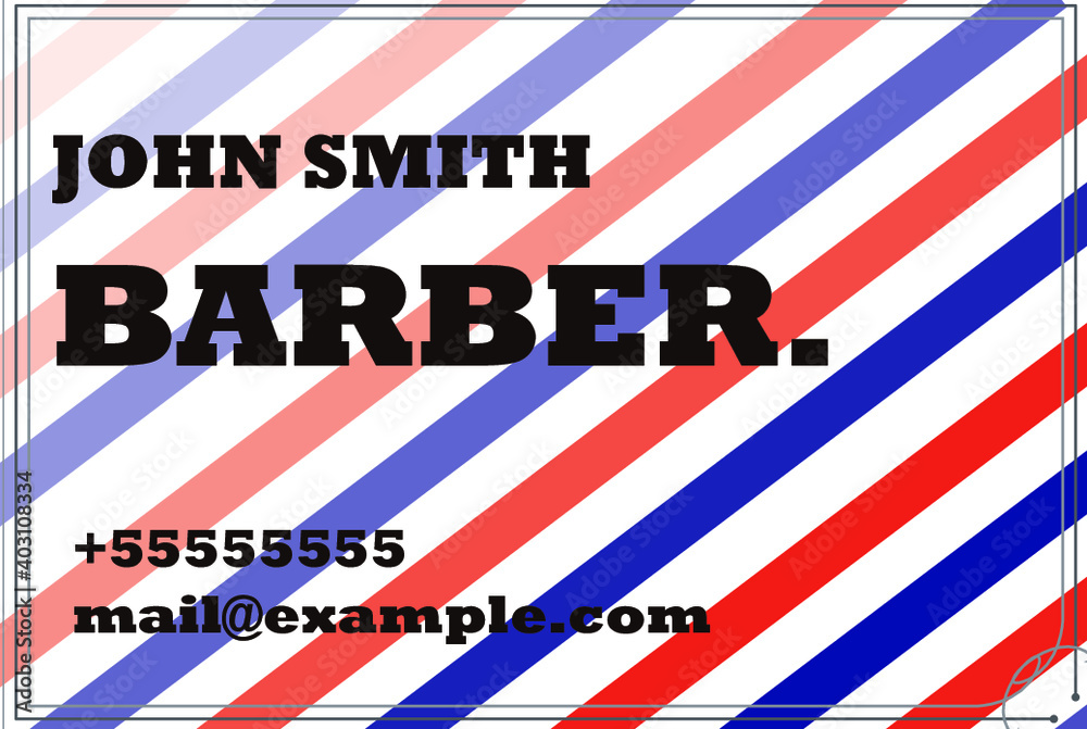 barber bussiness card barber bussiness card