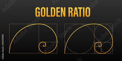 Golden ration. Abstract geometric background. Vector stock illustration.