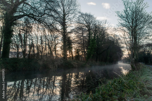 Foggy Sunrise at Ancient Irish Canal
