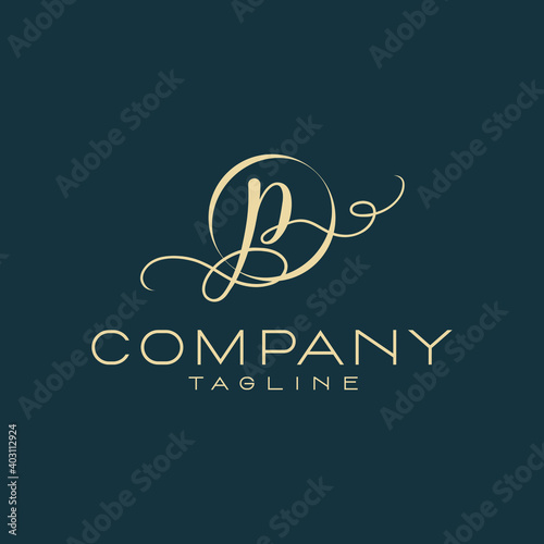 monogram P business logo Design