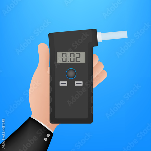 Cartoon stun gun. Protection symbol. Vector stock illustration.
