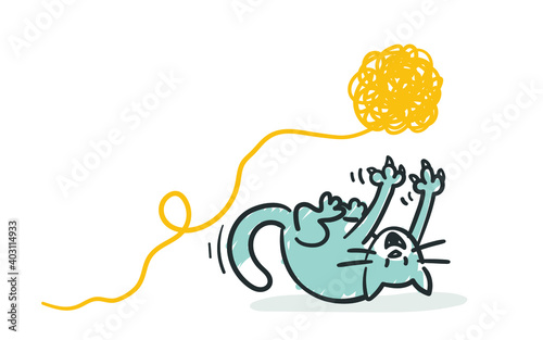 Blue Cat: playing (No. 9)