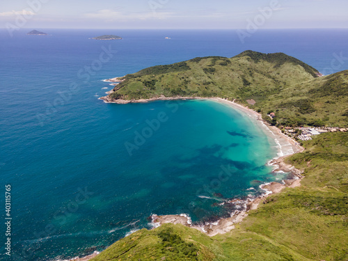 Brava beach, Buzios Brazil aerial view