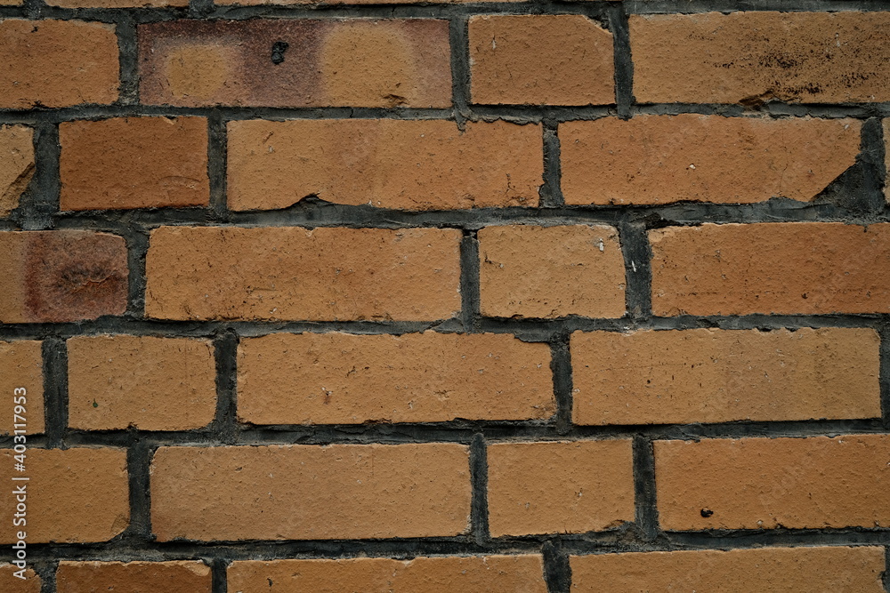 Fototapeta premium Hintergrund Mauerwerk gelber Backstein