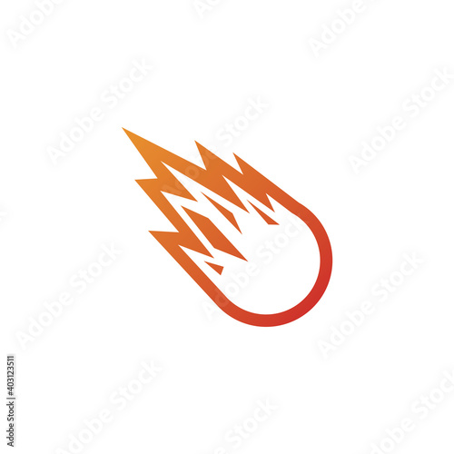 Meteor logo template design vector