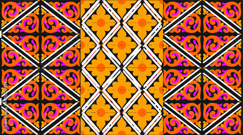 Indonesian Minang motifs are very artistic and beautiful, suitable for various decorations. Vector EPS 10