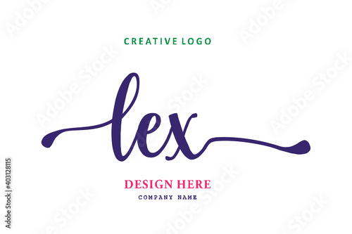 LEX lettering logo is simple, easy to understand and authoritative