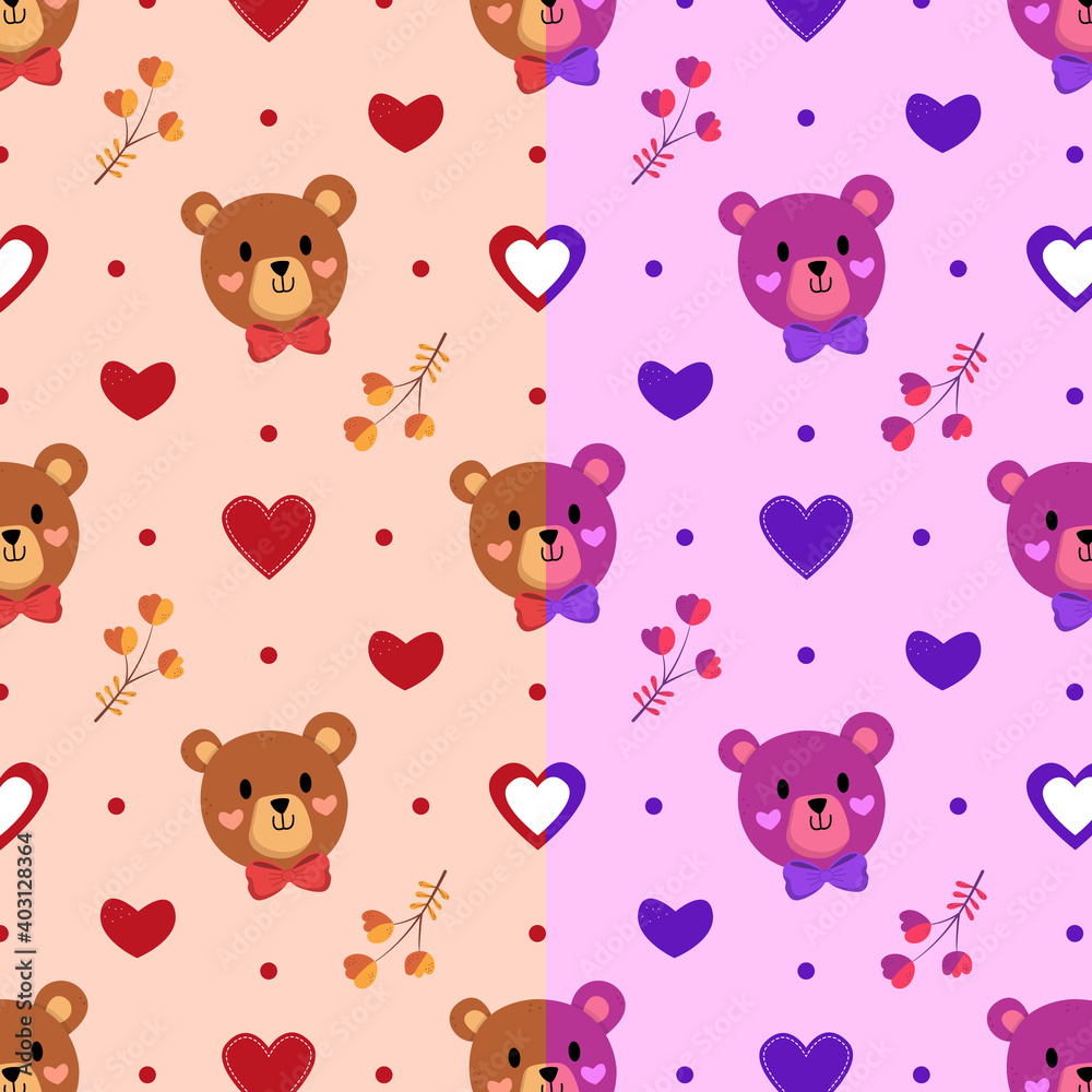 Pattern with teddy bears