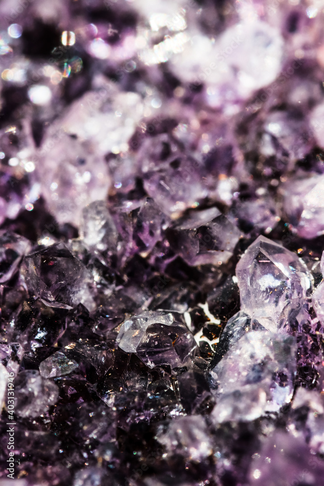 Beautiful crystal magic amethyst gem stone.