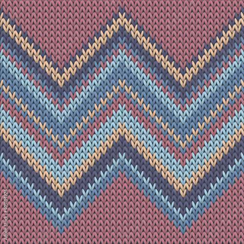 Handmade zig zal lines knitting texture geometric