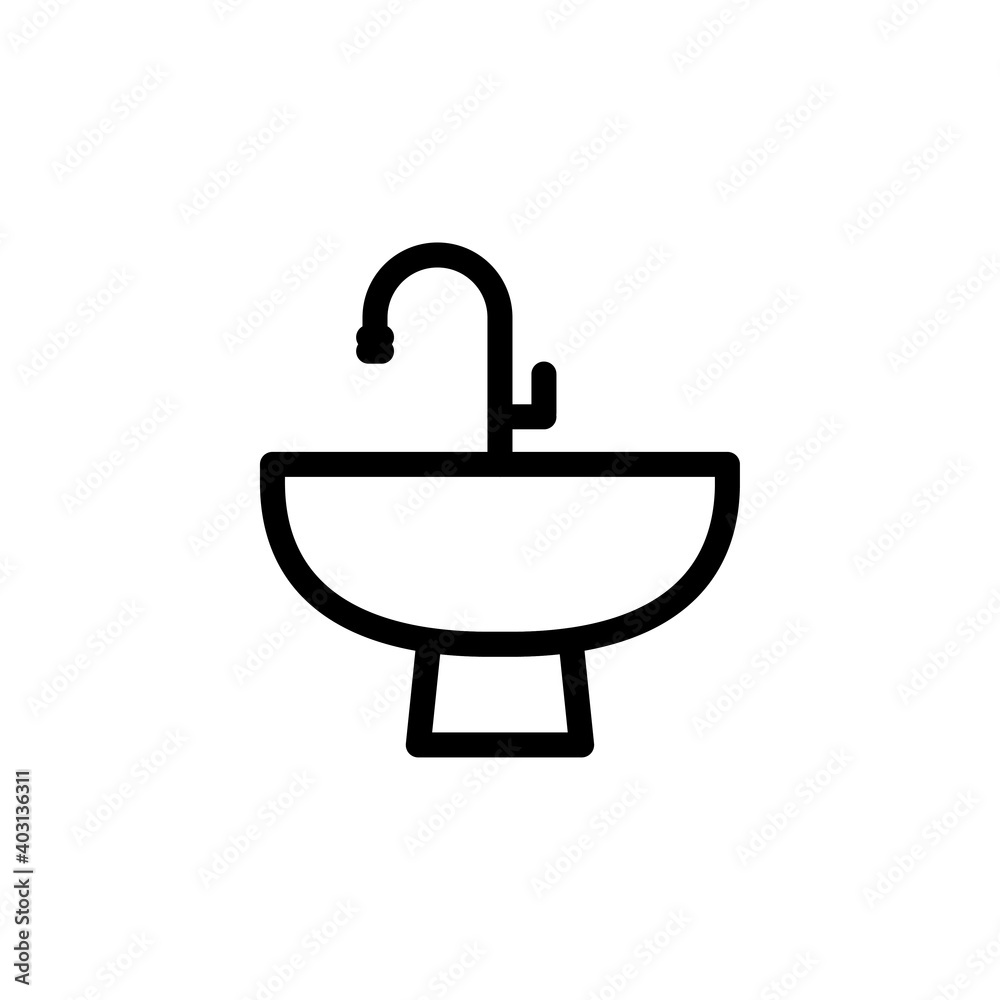 wash basin icon, vector, design trendy wash basin icon, vector, design trendy