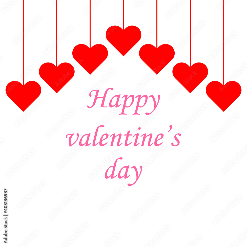 Happy Valentines Day card with hearts your text vector illustration. Valentine's day paper hearts. EPS10 Happy Valentines Day card with hearts your text vector illustration. Valentine's day paper hearts. EPS10