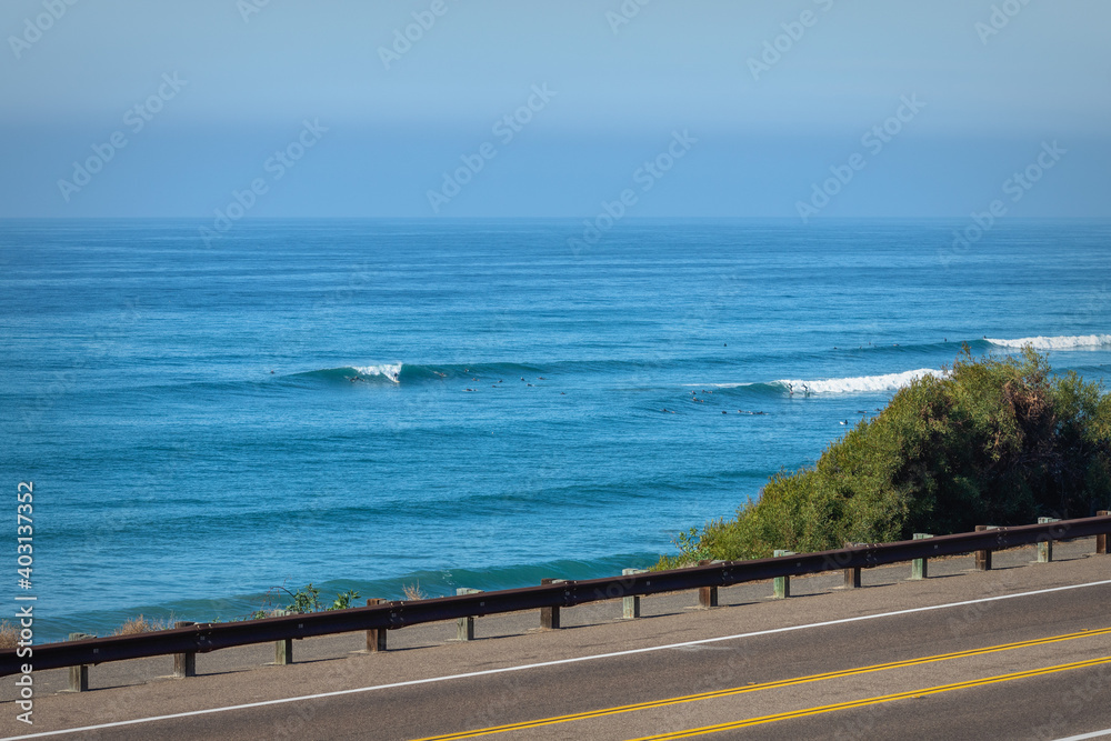 January swell at Swami's surf break in Encinitas CA