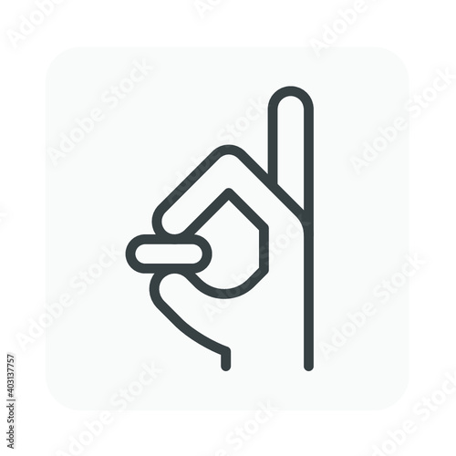 Manufacture of pharmaceutical, nutraceutical, supplement or cleaning product in hand vector icon design. That encapsulation by hard-shelled capsules. Contain dry, powdered ingredients or pellet.