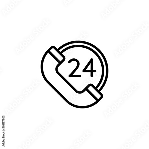 24 hours icon, 24 hours symbol for your web site