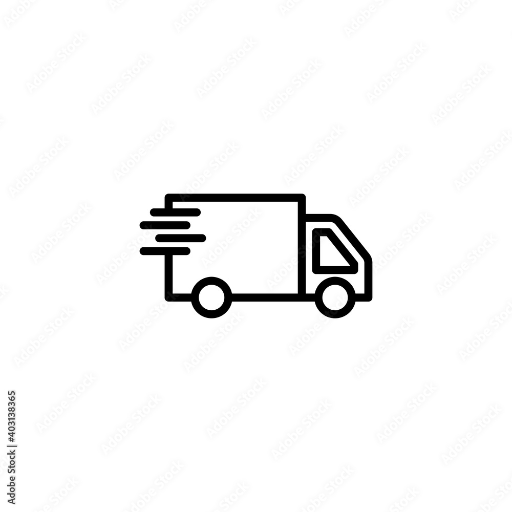 fast truck icon, delivery symbol For your website