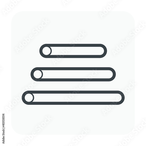 Steel pipe vector icon. Item is a construction equipment and component of tubular scaffold system. Use as temporary working platform or structure for construction, maintenance and repair of building.