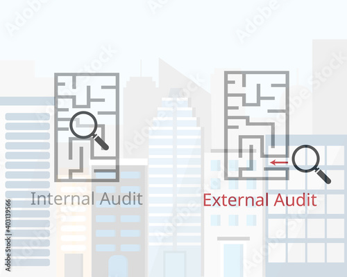 internal audit compare with external audit vector