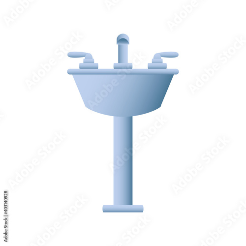 domestic home sink washing with faucet water