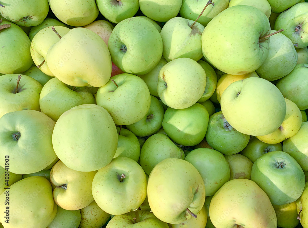 natural background of fresh green apples in the market natural background of fresh green apples in the market