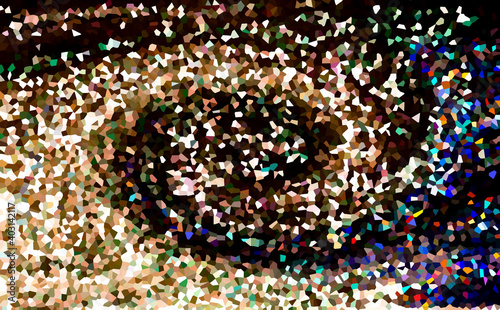 background spiral with lights and dot and a yellow wave 