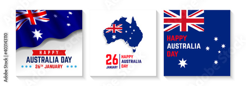 australia independence day greeting template. social media post