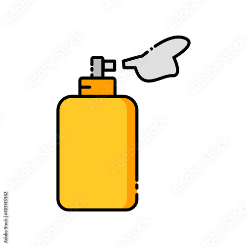 Spray lineal color icon. Simple illustration mobile concept and web design. Vector illustration can be used for topics like sport, ball games. simple design editable. Design template vector