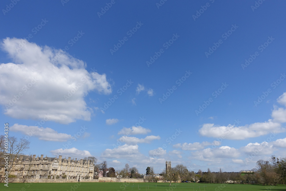 A landscape photo of Oxford University in England