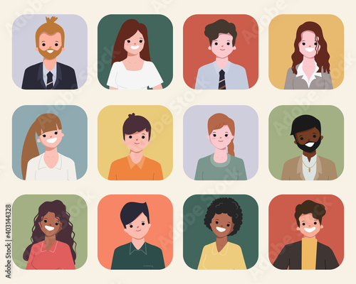 People collection. illustration vector flat design. photo