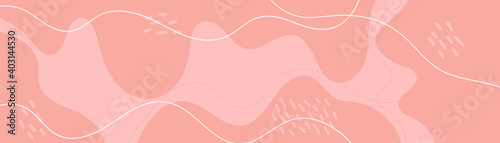Wide pastel web banner with organic curves and texture