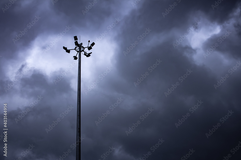 A tall and high lamp post to illuminate wider area, Pollachi, India A tall and high lamp post to illuminate wider area, Pollachi, India
