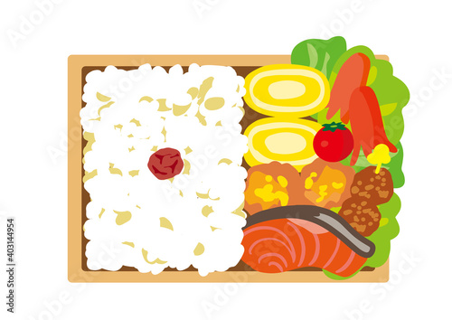 お弁当（ランチボックス）のイラスト