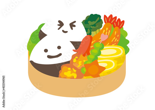 お弁当（キャラ弁）のイラスト