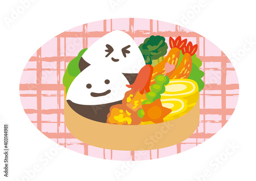 お弁当（キャラ弁）のイラスト