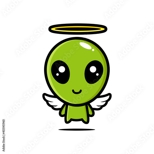 cute alien angel character design
